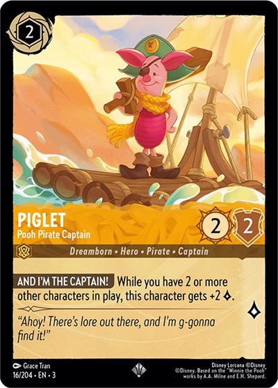 Piglet - Pooh Pirate Captain [INK-16]