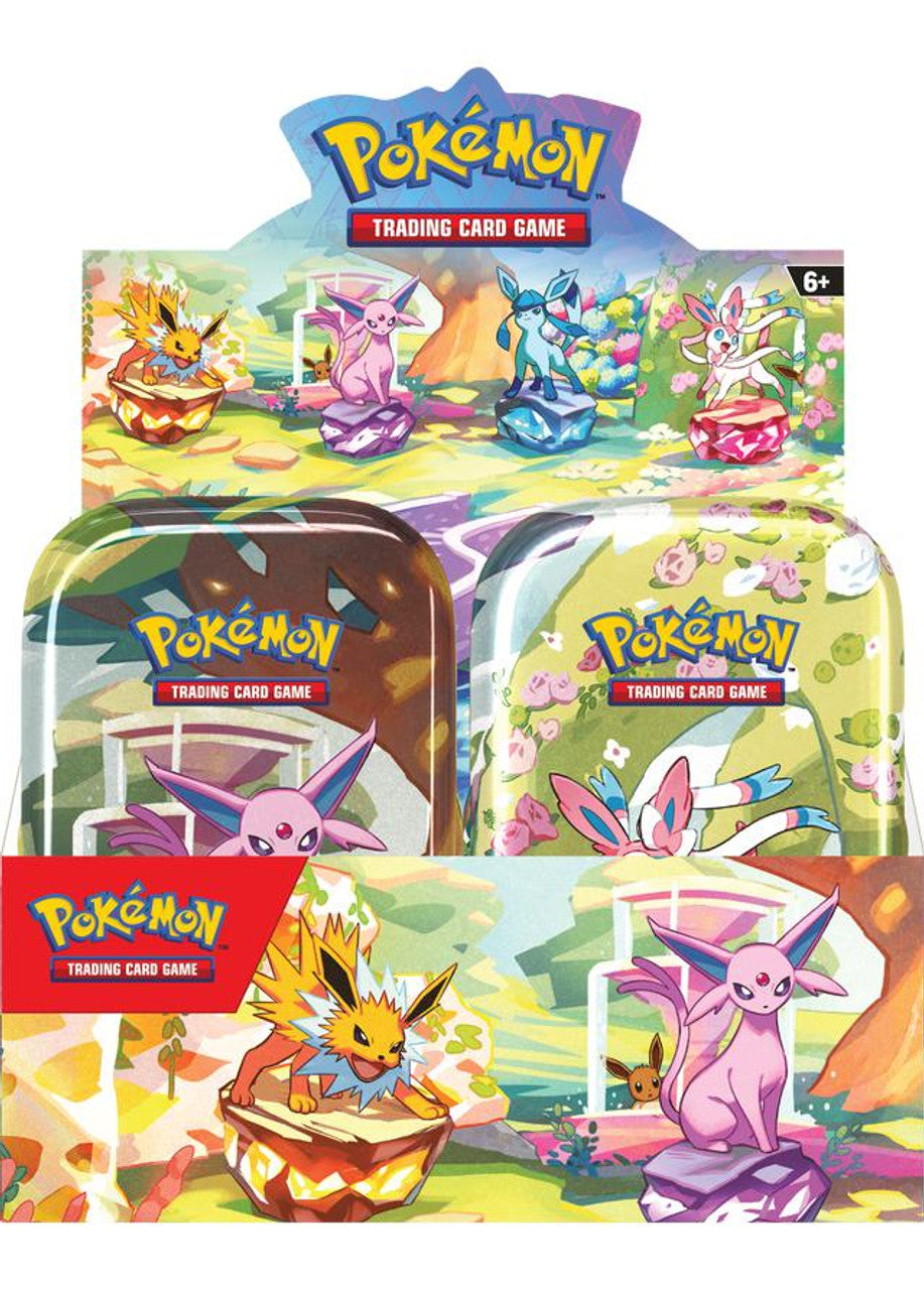 Pokémon TCG: Scarlet & Violet - Prismatic Evolutions - Mini Tin - Display (8 Tins)