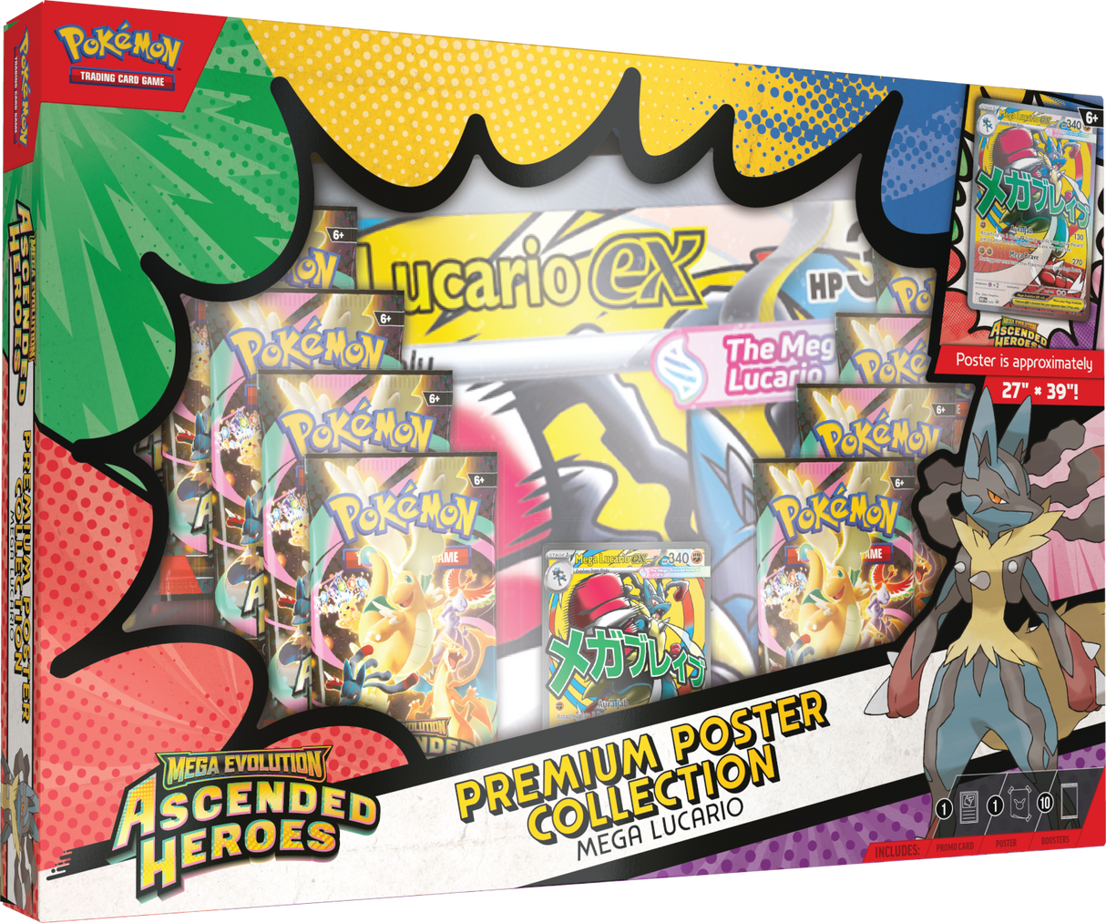 Pokémon TCG: Mega Evolution - Ascended Heroes - Premium Poster Collection - Mega Lucario ex