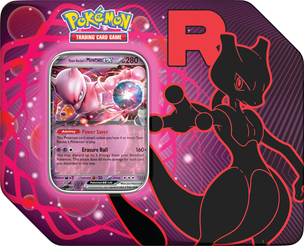 Pokémon TCG: Team Rocket Tin - Mewtwo ex