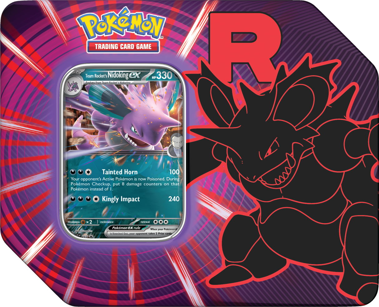 Pokémon TCG: Team Rocket Tin - Nidoking ex