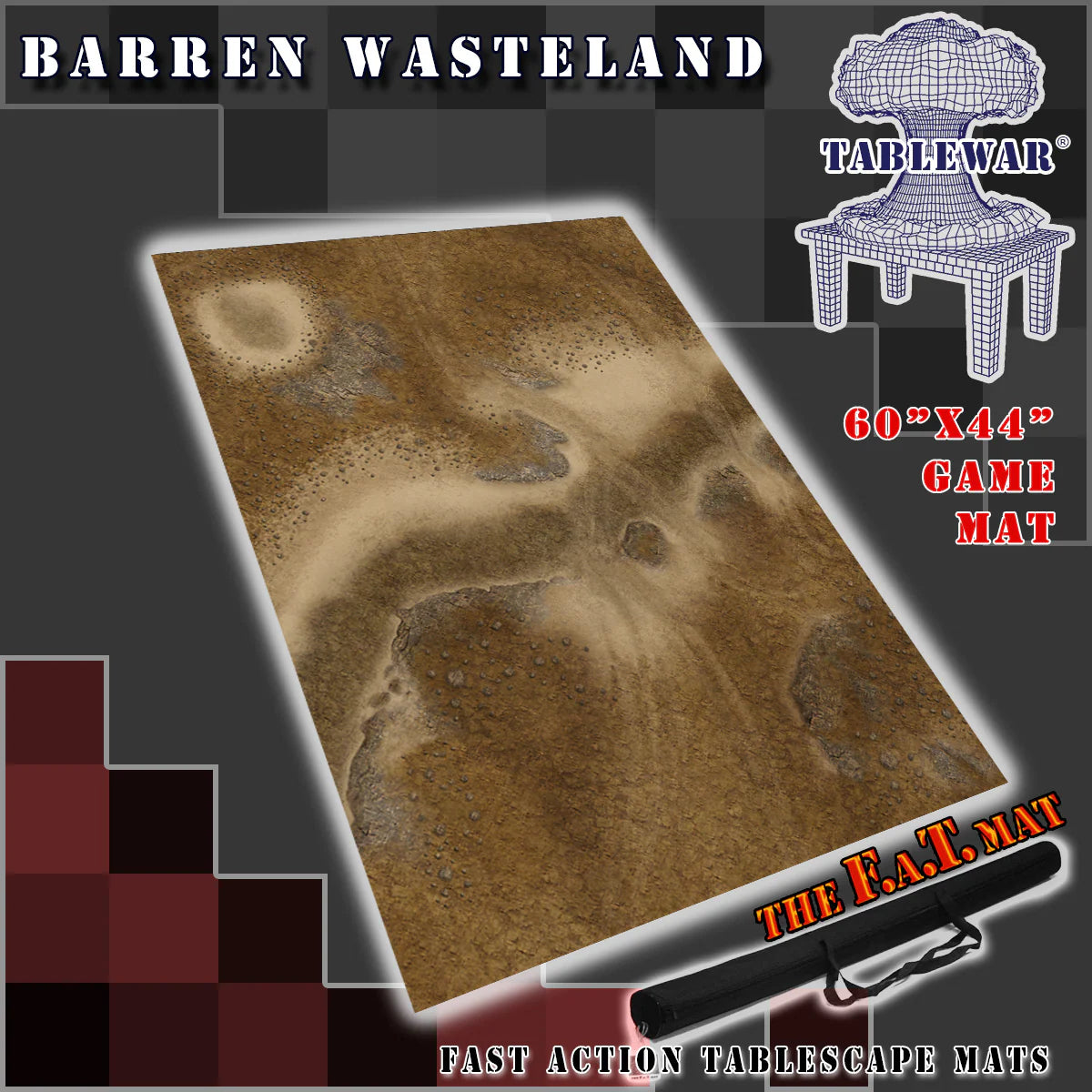 60" x 44" Barren Wasteland F.A.T. Gaming Mat