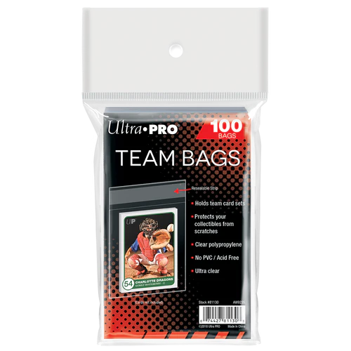 Team Bags Resealable Sleeves (100ct)