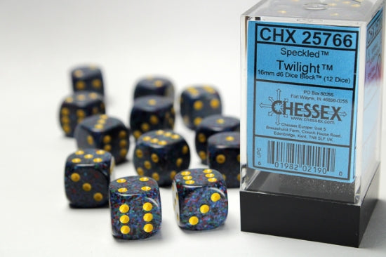 Speckled Twilight 16mm d6 Dice Block (12 dice)