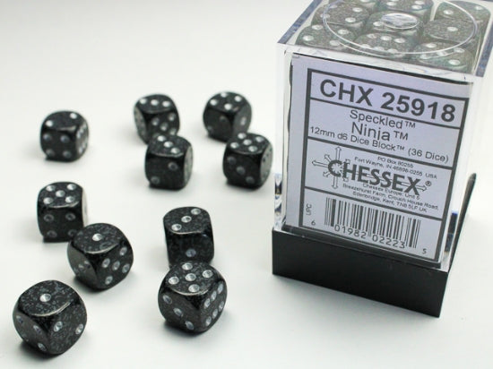Speckled Ninja 12mm d6 Dice Block (36 dice)