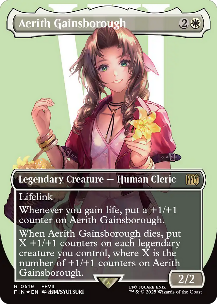 Aerith Gainsborough - Borderless - Surge Foil - Full Art [FIN-519]