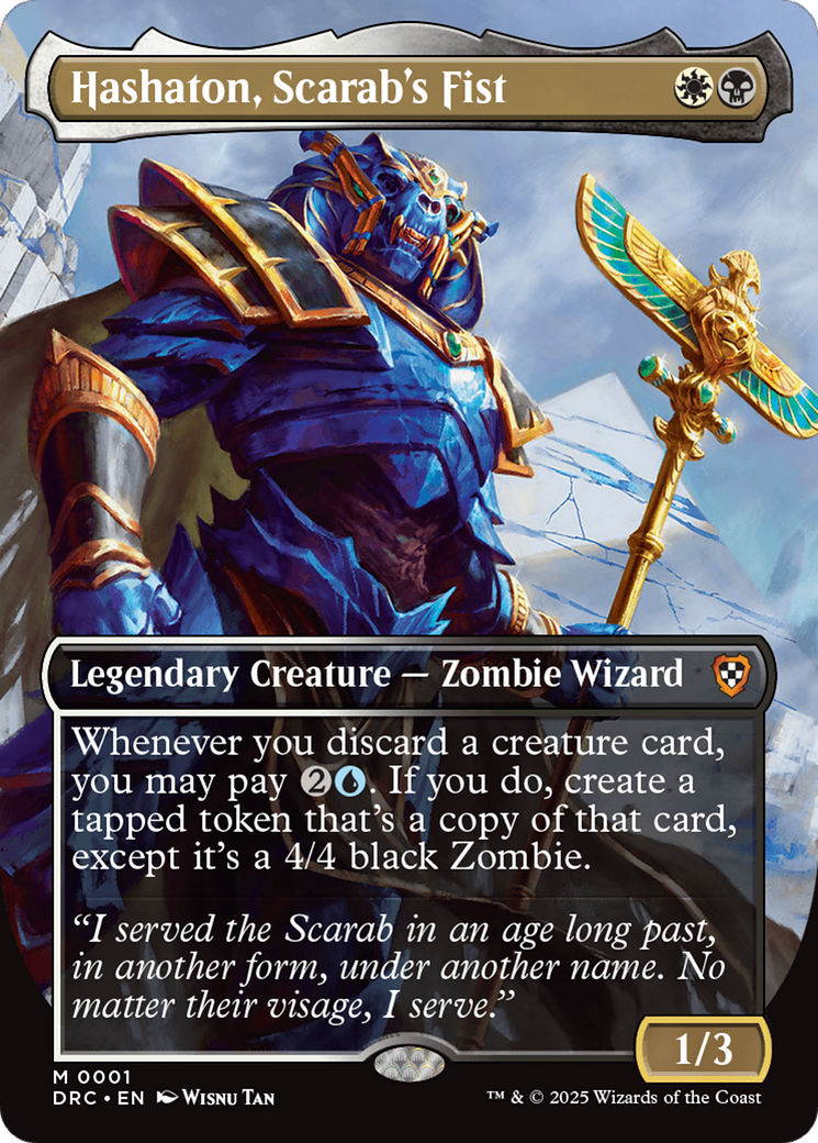 Hashaton, Scarab's Fist - Borderless - Full Art [DRC-1]