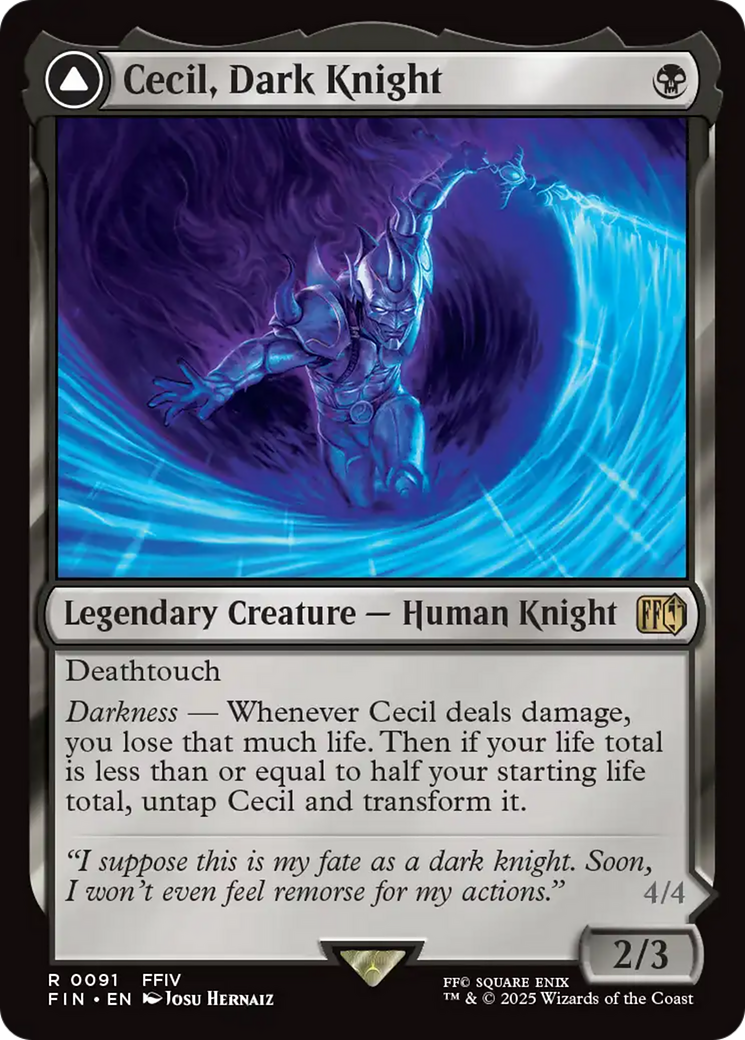Cecil, Dark Knight // Cecil, Redeemed Paladin [FIN-91]