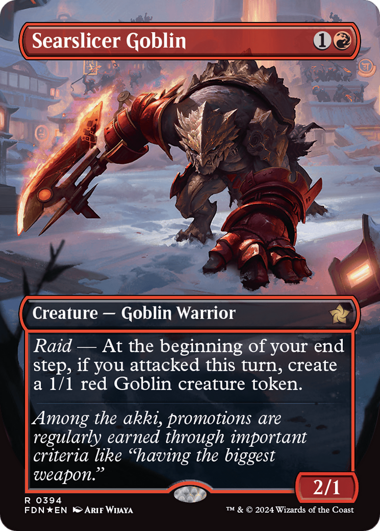 Searslicer Goblin - Borderless - Mana Foil [FDN-394]