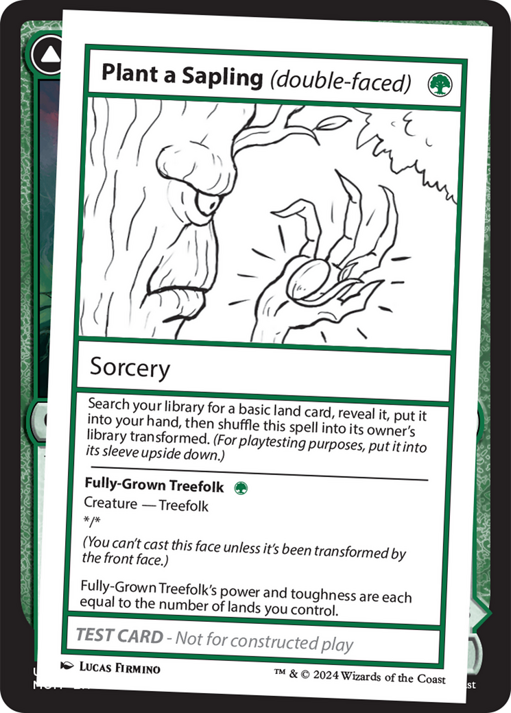 Plant a Sapling // Fully-Grown Treefolk [MB2-582]