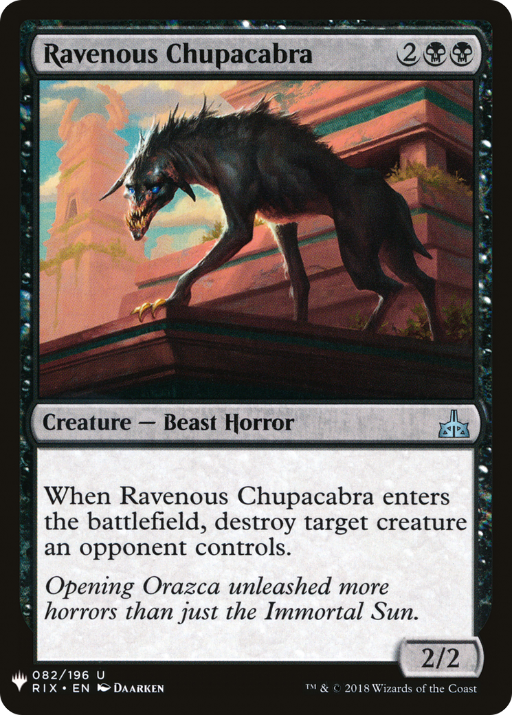 Ravenous Chupacabra [PLST-RIX-82]
