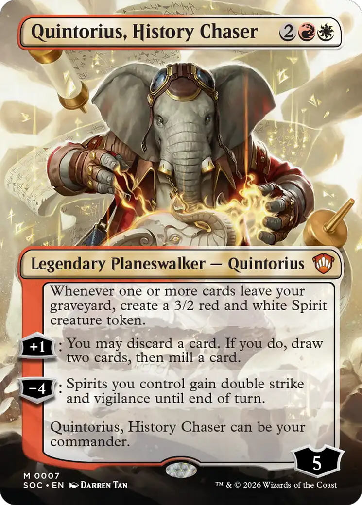 Quintorius, History Chaser - Borderless - Full Art [SOC-7]