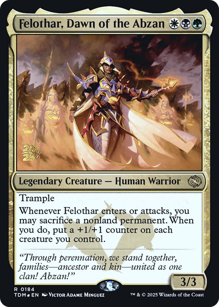 Felothar, Dawn of the Abzan - Prerelease Promo [PTDM-184s]