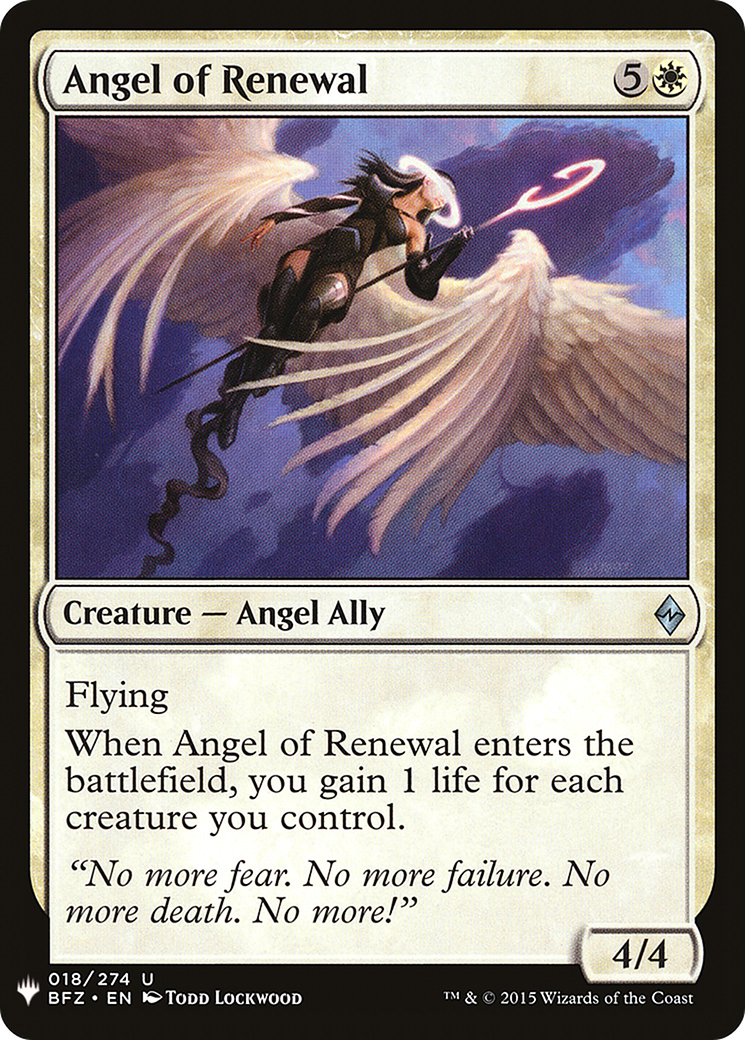 Angel of Renewal [PLST-BFZ-18]