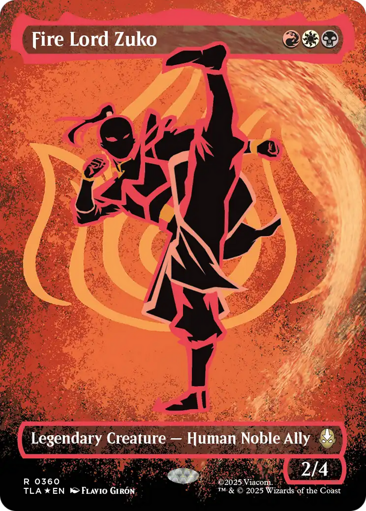 Fire Lord Zuko - Borderless - Neon Ink - Full Art [TLA-360]