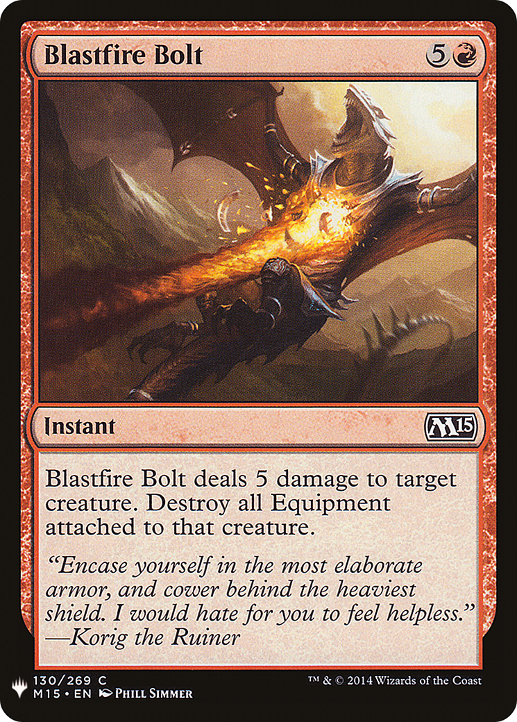 Blastfire Bolt [PLST-M15-130]