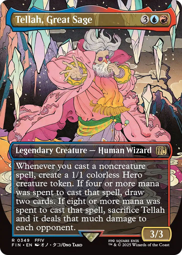 Tellah, Great Sage - Borderless - Full Art [FIN-349]