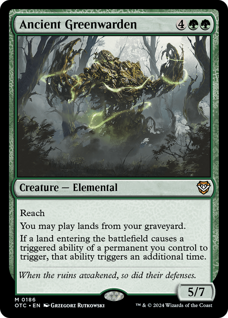 Ancient Greenwarden [OTC-186]