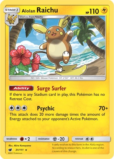 Alolan Raichu - 31/111 (Holo Rare) [CIN-31-HR]