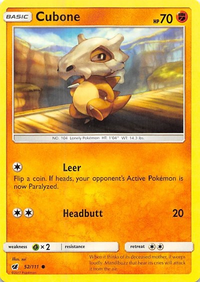 Cubone - 52/111 (Common) [CIN-52-C]
