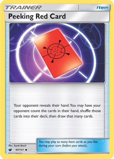 Peeking Red Card - 97/111 (Uncommon) [CIN-97-U]