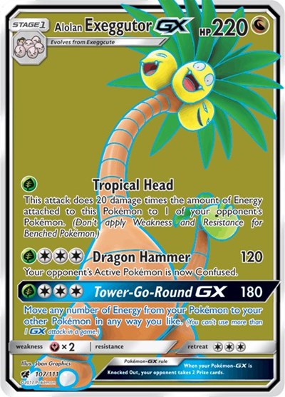 Alolan Exeggutor GX - 107/111 (Ultra Rare) [CIN-107-UR]