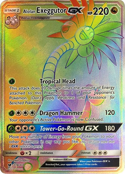 Alolan Exeggutor GX - 118/111 (Secret Rare) [CIN-118-SR]