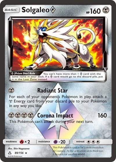 Solgaleo Prism Star - 89/156 (Prism Rare) [UPR-89-PR]