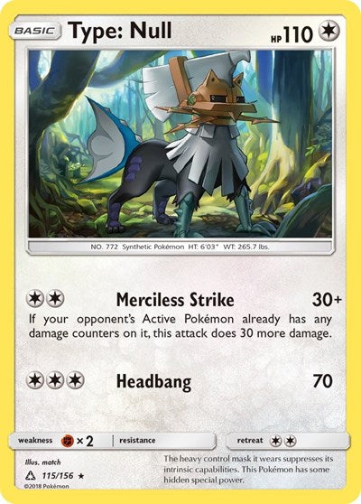 Type: Null - 115/156 (Rare) [UPR-115-R]