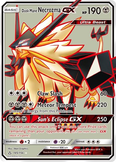 Dusk Mane Necrozma GX - 145/156 (Ultra Rare) [UPR-145-UR]