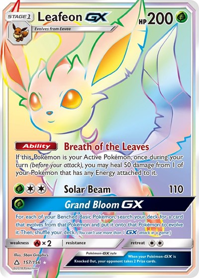 Leafeon GX - 157/156 (Secret Rare) [UPR-157-SR]