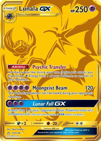 Lunala GX - 172/156 (Secret Rare) [UPR-172-SR]