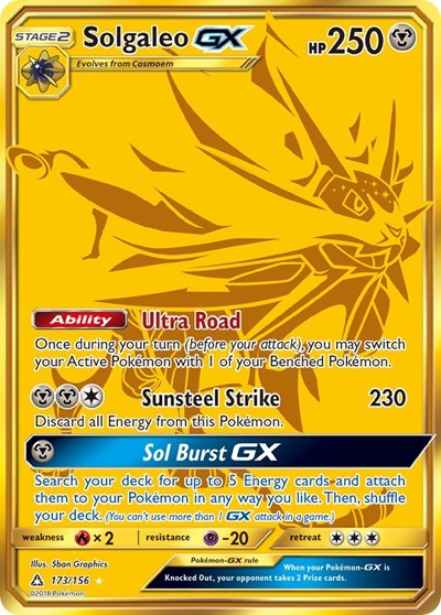 Solgaleo GX - 173/156 (Secret Rare) [UPR-173-SR]