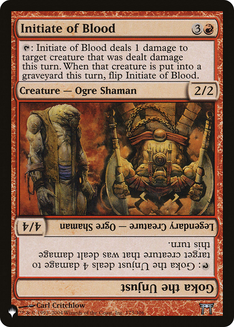 Initiate of Blood // Goka the Unjust [PLST-CHK-173]