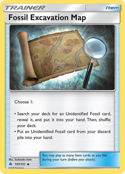 Fossil Excavation Map - 107/131 (Uncommon) [FLI-107-U]