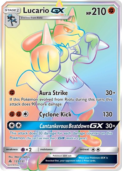 Lucario GX - 135/131 (Secret Rare) [FLI-135-SR]