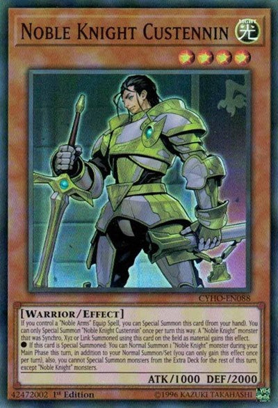 Noble Knight Custennin (Super Rare) [CYHO-EN088-SuR]