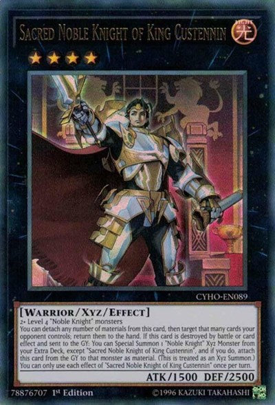 Sacred Noble Knight of King Custennin (Ultra Rare) [CYHO-EN089-UR]