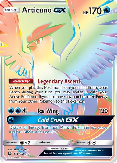 Articuno GX - 171/168 (Secret Rare) [CES-171-SR]