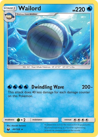 Wailord - 40/168 (Rare) [CES-40-R]