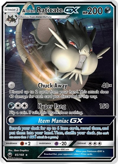 Alolan Raticate GX - 85/168 (Ultra Rare) [CES-85-UR]