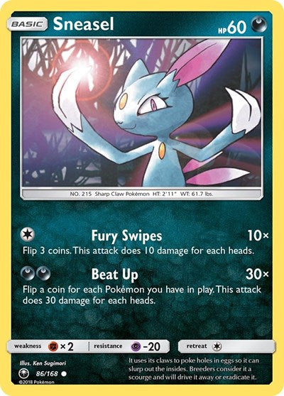 Sneasel - 86/168 (Common) [CES-86-C]