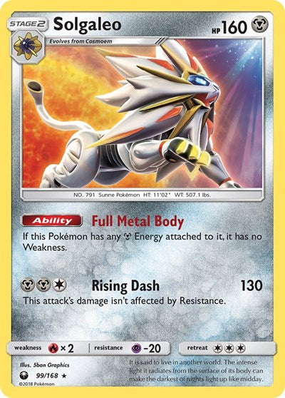 Solgaleo - 99/168 (Holo Rare) [CES-99-HR]
