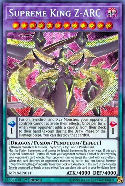 Supreme King Z-ARC (Secret Rare) [MP18-EN011-SeR]