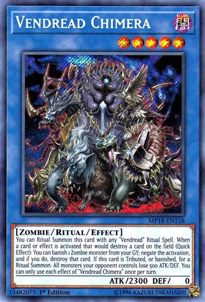 Vendread Chimera (Secret Rare) [MP18-EN158-SeR]