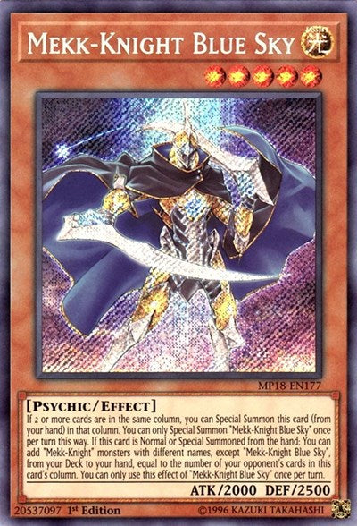 Mekk-Knight Blue Sky (Secret Rare) [MP18-EN177-SeR]