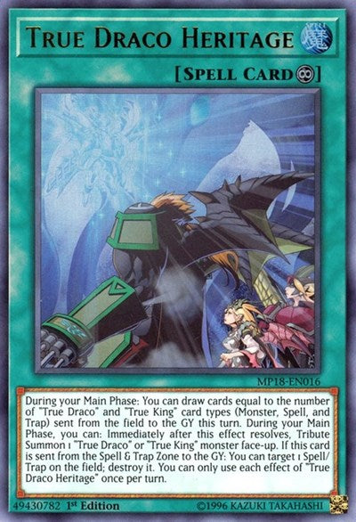 True Draco Heritage (Ultra Rare) [MP18-EN016-UR]