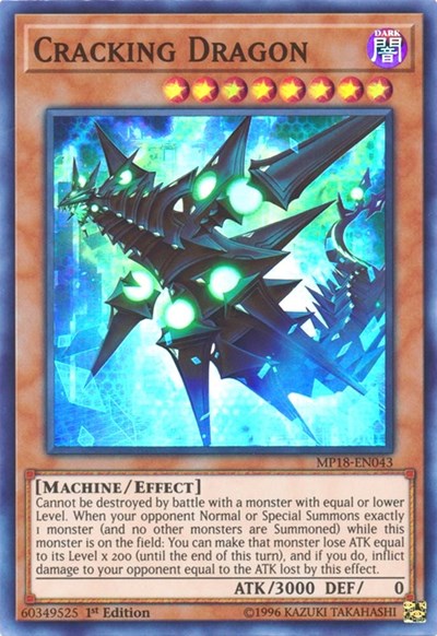 Cracking Dragon (Super Rare) [MP18-EN043-SuR]