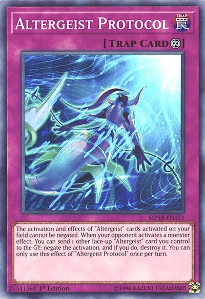 Altergeist Protocol (Super Rare) [MP18-EN151-SuR]