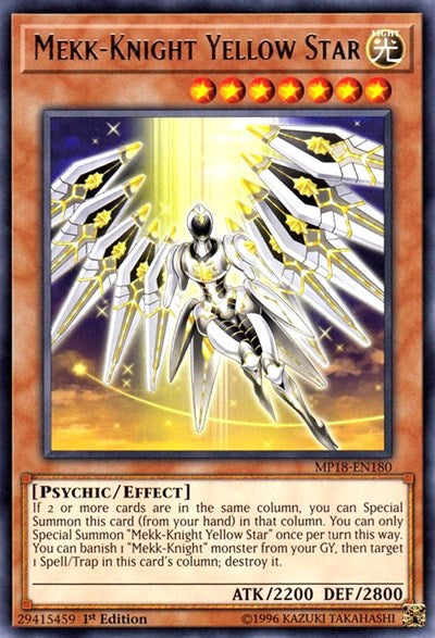Mekk-Knight Yellow Star (Rare) [MP18-EN180-R]